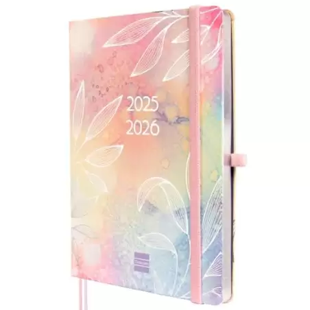 (636110926) FINOCAM AGENDA MÍNIMAL 18 MESES M5 SVH CIERRE C/GOMA TAPA DURA PRETTY 2025-2026