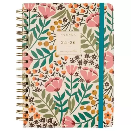 (646010226) FINOCAM AGENDA MONIQUILLA ESPIRAL DOBLE E10 - 155X212MM SVH TAPA DURA JARDÍN 2025-2026