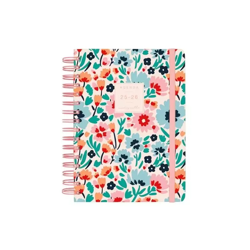 (646020326) FINOCAM AGENDA MONIQUILLA ESPIRAL DOBLE E10 - 155X212MM 1DP TAPA DURA DALIA 2025-2026