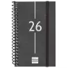 (741426026) FINOCAM AGENDA ESPIRAL YEAR E3-79X127MM SVH TAPA PP NEGRO 2026