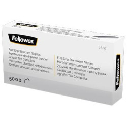 (5117501) FELLOWES GRAPAS DE CARGA COMPLETA 26/6 PLATA CAJA DE 5000