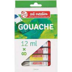 (9021608M) TALENS ART CREATION SET DE COLORES TÉMPERA TUBO 12ML GOUACHE ESTUCHE 8 UD