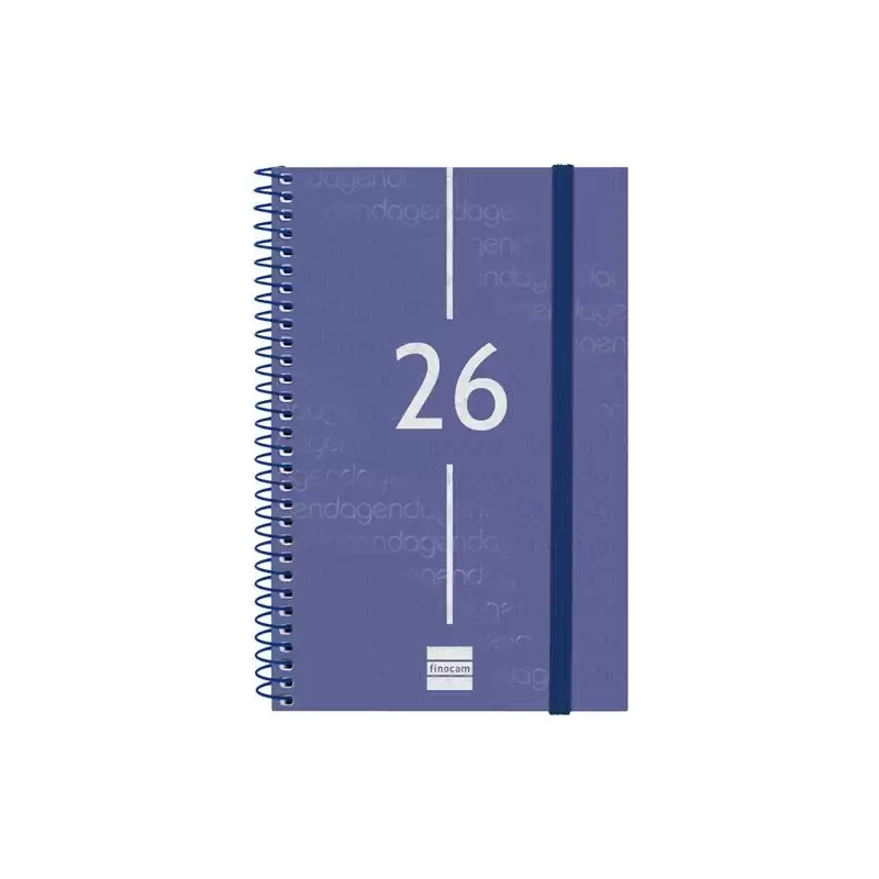 (741441026) FINOCAM AGENDA ESPIRAL YEAR E5-117X181MM SVH TAPA PP AZUL 2026