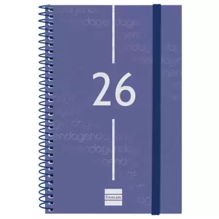 (741441026) FINOCAM AGENDA ESPIRAL YEAR E5-117X181MM SVH TAPA PP AZUL 2026