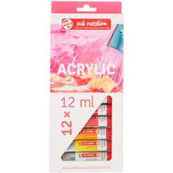 (9021712M) TALENS ART CREATION PINTURA ACRÍLICA TUBO 12ML COLORES SURTIDOS ESTUCHE 12 UD