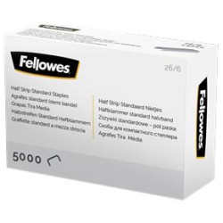 (5117601) FELLOWES GRAPAS DE CARGA MEDIA 26/6 PLATA CAJA DE 5000