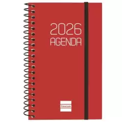 (742717426) FINOCAM AGENDA ESPIRAL OPAQUE E3-79X127MM SVH TAPA PP BURDEOS 2026