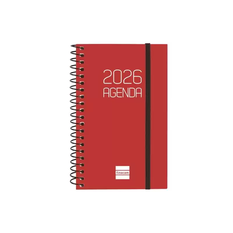 (742717426) FINOCAM AGENDA ESPIRAL OPAQUE E3-79X127MM SVH TAPA PP BURDEOS 2026