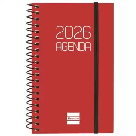 (742717426) FINOCAM AGENDA ESPIRAL OPAQUE E3-79X127MM SVH TAPA PP BURDEOS 2026