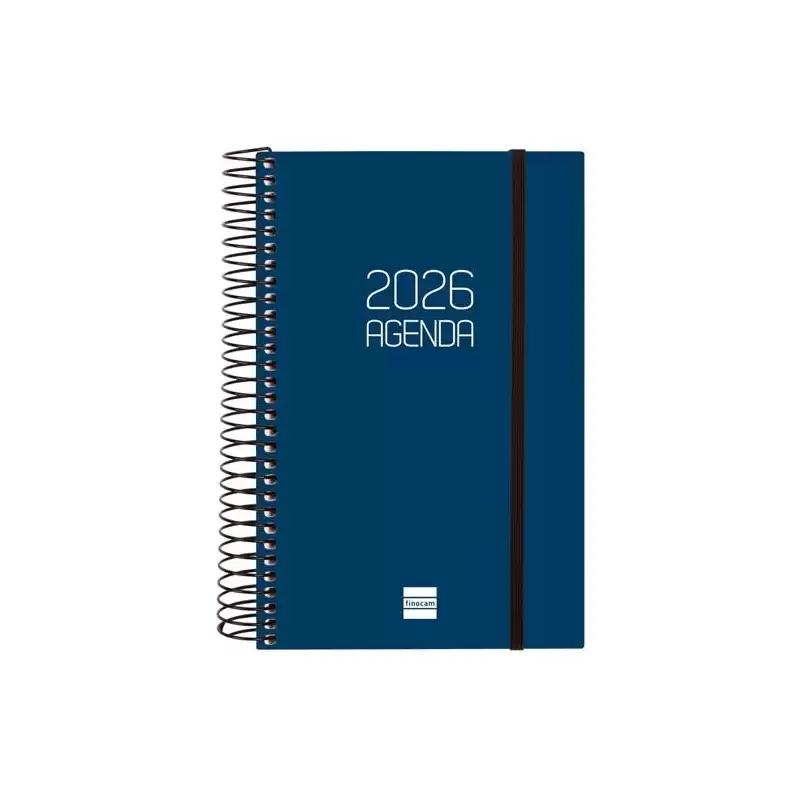 (742901026) FINOCAM AGENDA ESPIRAL OPAQUE E5-117X181MM 1DP TAPA PP AZUL 2026