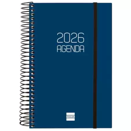 (742901026) FINOCAM AGENDA ESPIRAL OPAQUE E5-117X181MM 1DP TAPA PP AZUL 2026