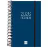 (742901026) FINOCAM AGENDA ESPIRAL OPAQUE E5-117X181MM 1DP TAPA PP AZUL 2026