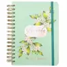 (770320226) FINOCAM AGENDA ESPIRAL THE FLOWER JOURNAL E10-155X212MM 1DP TAPA DURA VERDE 2026