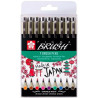 (POXSDKBR9) TALENS SAKURA ROTULADORES PUNTA PINCEL PIGMA BRUSH PENS C/SURTIDOS ESTUCHE 9 UD