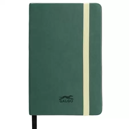 (16270722) GALGO CUADERNO DE NOTAS A6 80H LISO TAPA DURA VERDE OSCURO