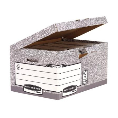 (1181501) FELLOWES MAXI CONTENEDOR DE ARCHIVOS CON TAPA FIJA SYSTEM GRIS