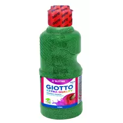 (F53120500) GIOTTO TÉMPERA GLITTER VERDE BOTELLA 250 ML