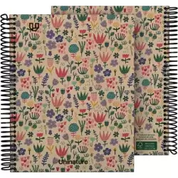 (88510004) GRAFOPLÁS CUADERNO ESPIRAL A5 80H 4X4 90GR KRAFT Y CARTÓN RECICLADO UNINATURE HOLANDA
