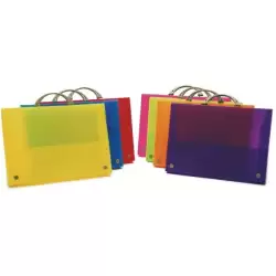 (30100560) GRAFOPLÁS MALETÍN PORTADOCUMENTOS COLORGRAF C/ASA ABATIBLE Y CIERRE CON BROCHE FOLIO PP TRANSLÚCIDO AMARILLO