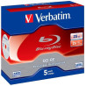(43615) VERBATIM BD-R BLU-RAY 25GB 6X SPEED DATALIFE - 5 EN CAJA JEWEL