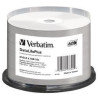 (43744) VERBATIM DVD-R, 4,7GB, 16X, 50 PACK SPINDLE, DATALIFE PLUS WIDE INKJET PRINTABLE PROFESSIONAL