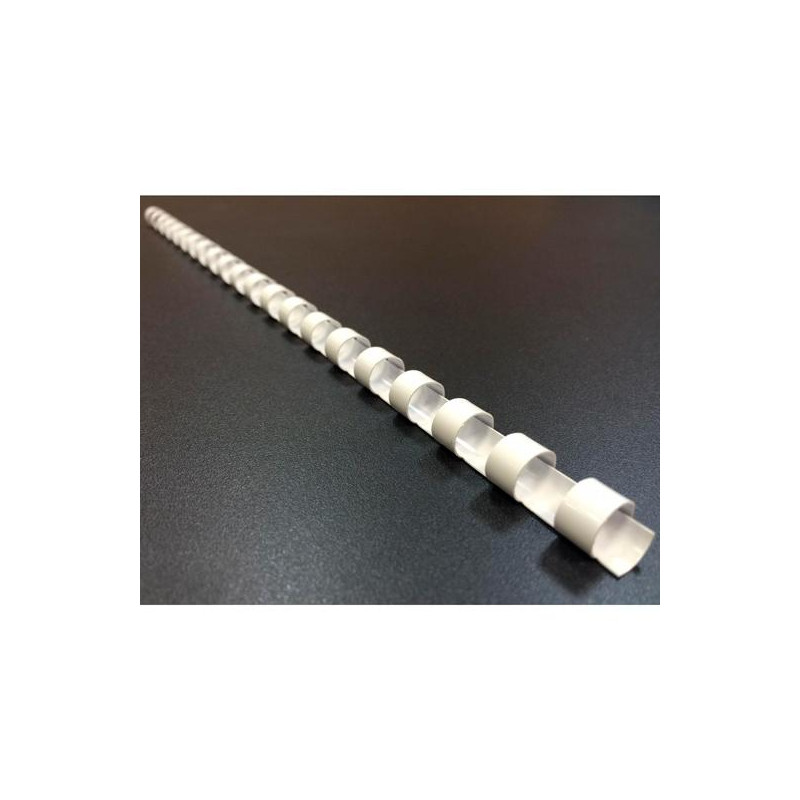 (5330003) FELLOWES CANUTILLO 6MM PLÁSTICO BLANCO PACK 25 UD