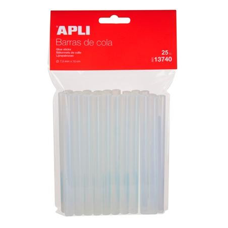 (13740) APLI BARRAS DE COLA PARA PISTOLA TERMOFUSIBLE TRANSPARENTES Ø7