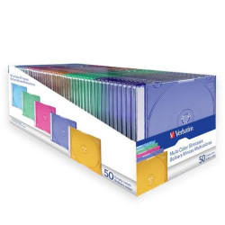 (49973) VERBATIM FUNDA DVD EXTRAFINA MULTICOLOR CAJA 50 UD
