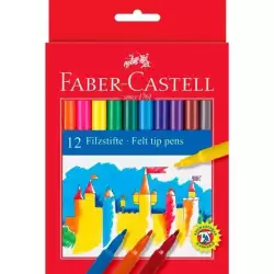 (554201) FABER CASTELL ROTULADORES STANDARD COLORES SURTIDOS ESTUCHE 12 UD