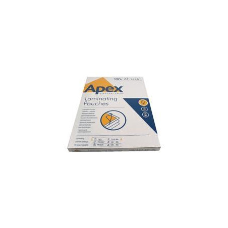 (6003201) FELLOWES FUNDAS DE PLASTIFICAR APEX 80 MICRAS A4 BRILLO PACK 100 UD
