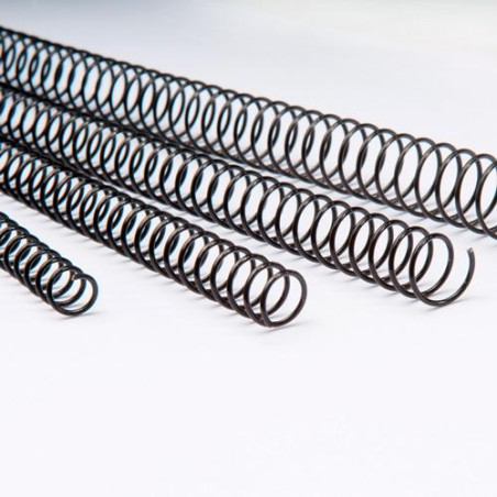 (6000602) FELLOWES ESPIRAL METÁLICA PASO 5:1 6MM A4 NEGRO PACK 25 UD