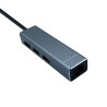 (A106-0401) AISENS CONVERSOR USB 3.0 A ETHERNET GIGABIT 10/100/1000 MBPS + HUB 3XUSB3.0 GRIS 15CM