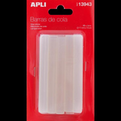 (13943) APLI BARRAS DE COLA PARA PISTOLA DE TERMOFUSIBLE TRANSPARENTES Ø11MM X 10CM -10U-