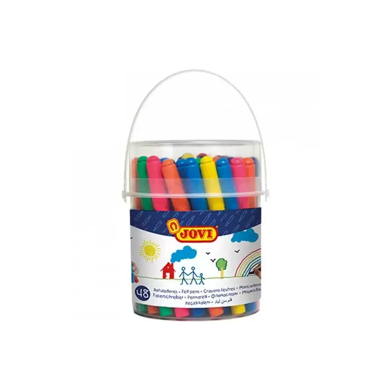 (1748) JOVI ROTULADORES MAXI COLORES SURTIDOS BOTE 48 UD