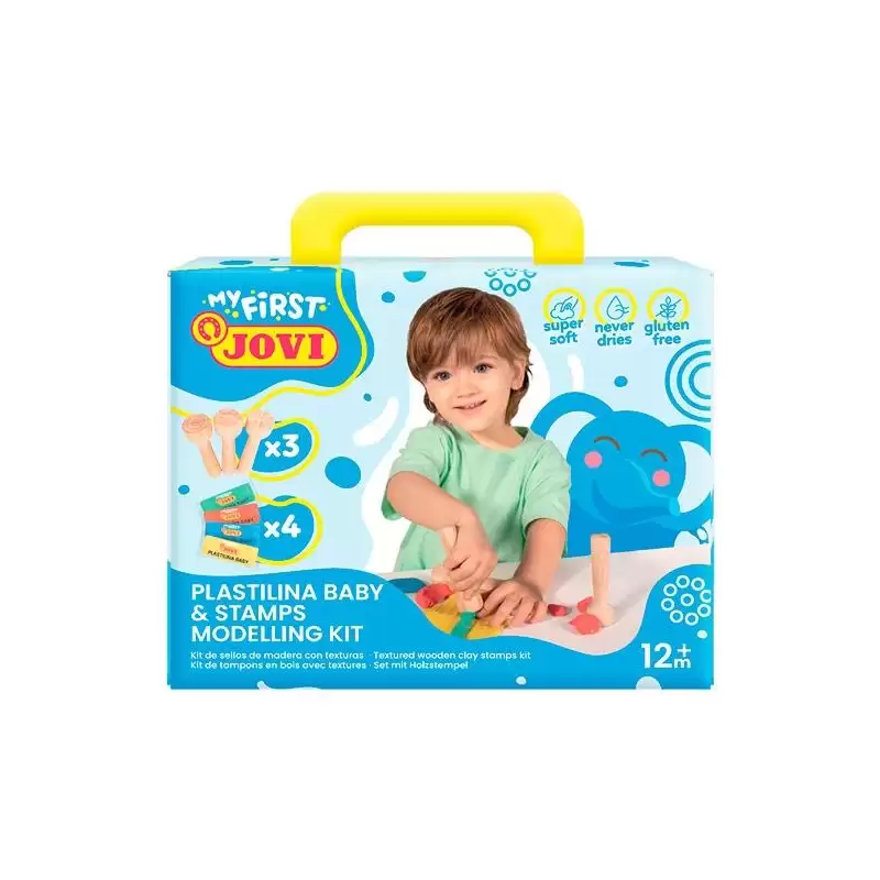 (374WS) JOVI MALETÍN DE MODELAJE MY FIRST PLASTILINA BABY Y ESTAMPADORES +12M