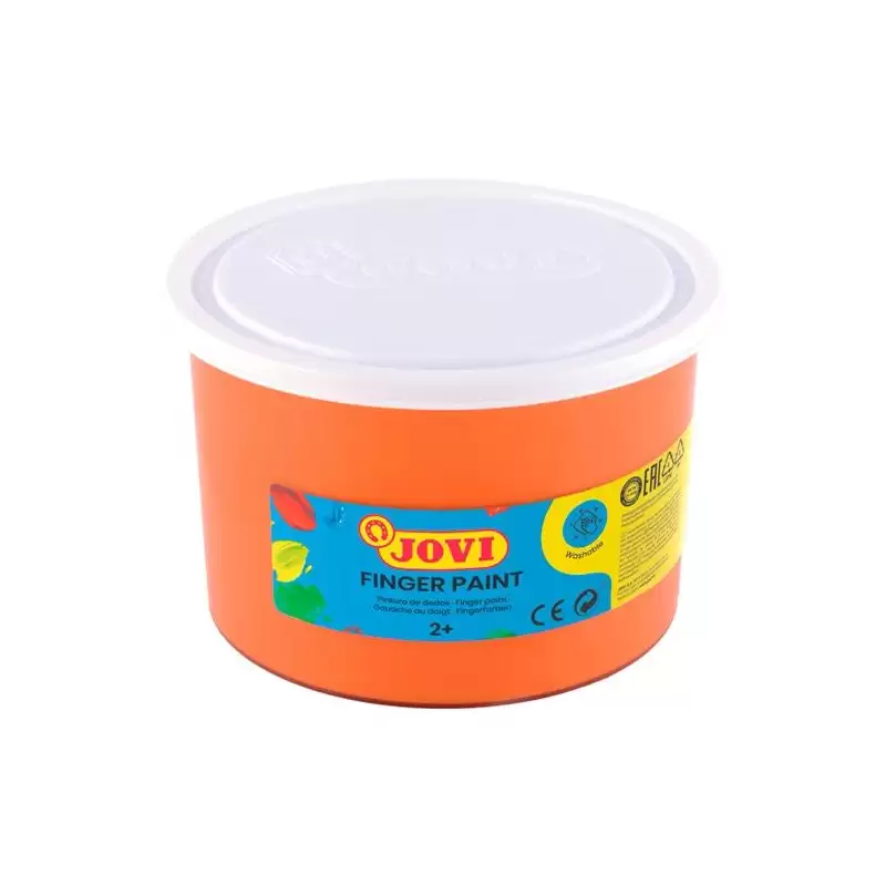 (56106) JOVI PINTURA DE DEDOS FINGER PAINT BOTE 500ML UNICOLOR NARANJA