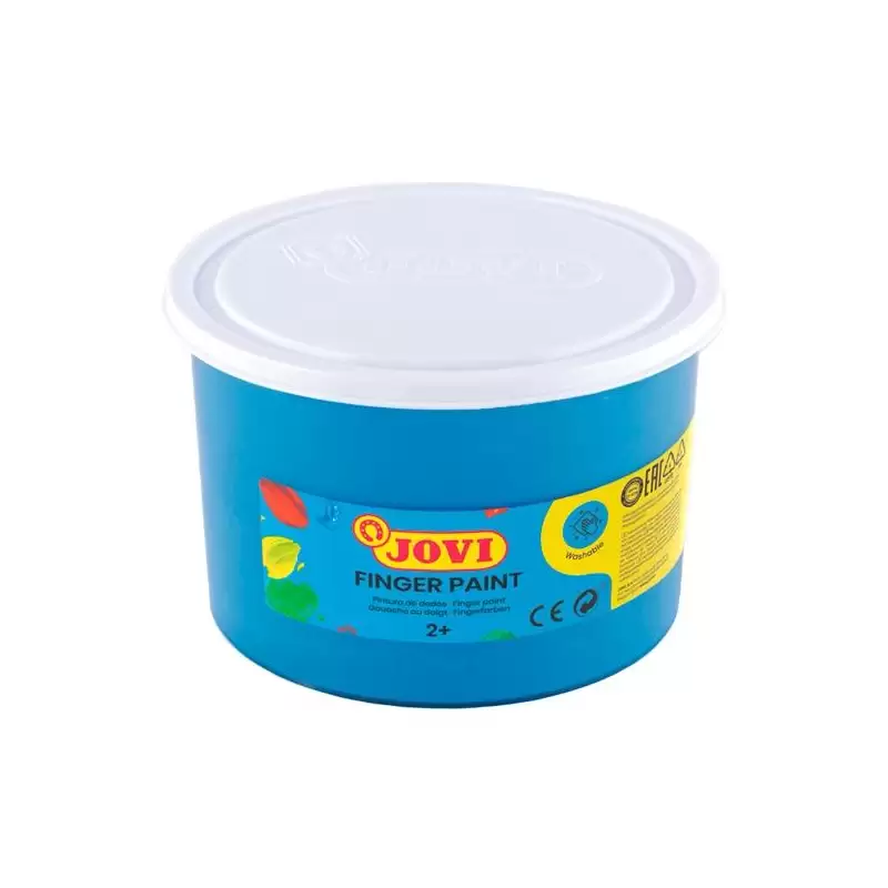 (56121) JOVI PINTURA DE DEDOS FINGER PAINT BOTE 500ML UNICOLOR AZUL