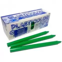 (92504) JOVI CERAS PLÁSTICAS CRAYONS STUDENT UNICOLOR VERDE CLARO CAJA 25 UD
