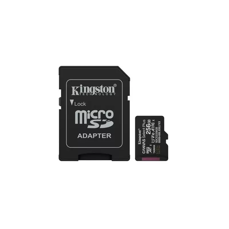 (SDCS3/256GB) KINGSTON TARJETA DE MEMORIA MICRO SDXC CANVAS SELECT PLUS 256GB C/ADAPTADOR