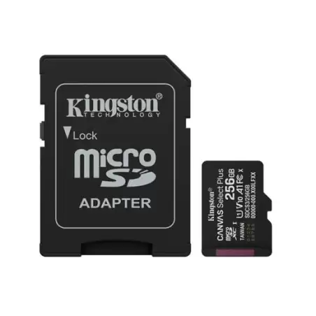 (SDCS3/256GB) KINGSTON TARJETA DE MEMORIA MICRO SDXC CANVAS SELECT PLUS 256GB C/ADAPTADOR