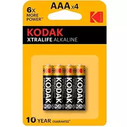 (KDXLR3P4B) KODAK PILAS EXTRALIFE ALCALINA 4UD LR03 AAA BLISTER