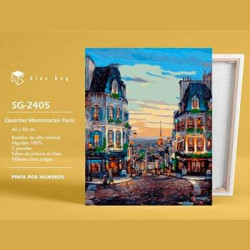 (SG-2405) ALEX BOG SET DE PINTURA POR NÚMEROS QUARTIER MONTMARTRE PARIS C/SURTIDOS