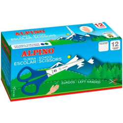 (PT0020) ALPINO TIJERAS ESCOLARES SCHOOL ESPECIAL ZURDOS ACERO INOXIDABLE C/SURTIDOS