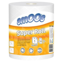 (5601856250080) AMOOS PAPEL DE COCINA SUPER ROLL 2C MULTIUSOS ROLLO 91M BLANCO