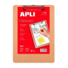 (14684) APLI CLIPBOARD MADERA A4 MARRÓN