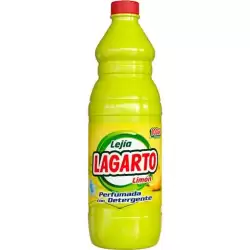 (002052) LAGARTO LEJÍA PERFUMADA LIMÓN CON DETERGENTE BOTELLA 1500ML