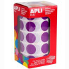 (11490) APLI GOMETS REDONDOS 20MM ROLLO LILA
