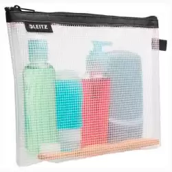 (40140095) LEITZ BOLSITA WOW MULTIUSOS LAVABLE CREMALLERA 17X24 CM FONDO EXTENSIBLE NEGRO