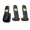 (L36852-H2807-D211) GIGASET TELEFONO INALAMBRICO A180 TRIO NEGRO