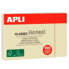 (10971) APLI BLOC NOTAS ADHESIVAS CLASSIC REPOSICIONABLES 100H 75X50 AMARILLO PACK 12 UD